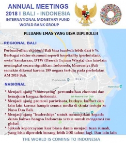 AM 2018 Bali memberikan banyak peluang emas bagi Indonesia. Salah satunya adalah 