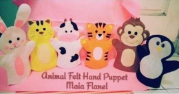 Boneka tangan dari kain flanel buatan kakak (sumber: www.instagram.com/srivijayantim)