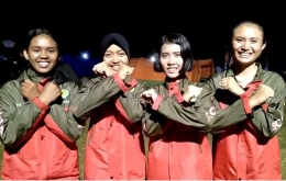 Siswi SMK Kehutanan Negeri Makassar Angkatan X turut memeriahkan acara Pertikawan Tahun 2018. (dokumentasi pribadi)