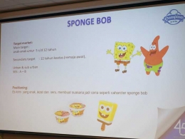 Tema Spongebob pada eskrim Campina. dokpri