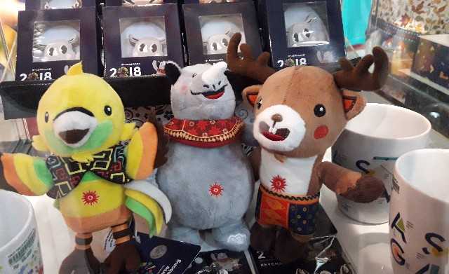 Merchandise Asian Games 2018 beragam dan banyak di bawah Rp 100 ribu (dokpri)