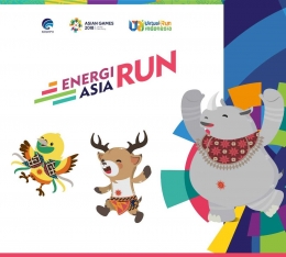 Salah satu kegiatan lari bertema virtual penyemarak Asian Games 2018.