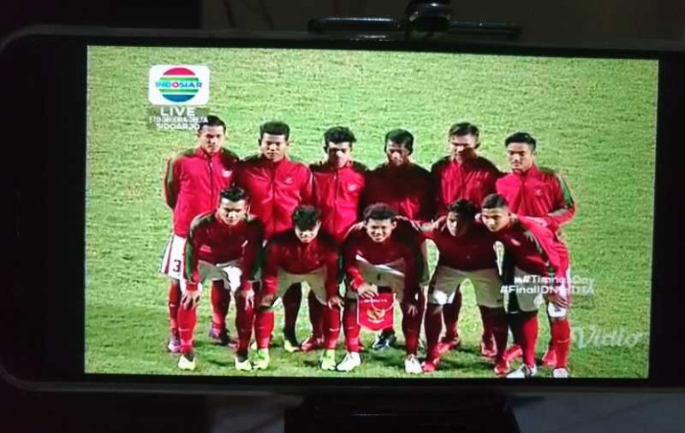 Timnas U-16 Indonesia saat melawan Thailand (Dok. Pribadi)