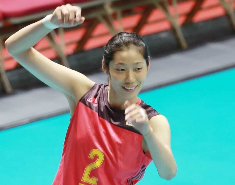 Zhu Ting, kapten dan outside spiker andalan Tiongkok| Sumber: Instagram @imo1976