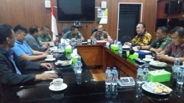 Suasana pertemuan antara Kodim 0503/JB dengan DPC Peradi Jakarta Barat