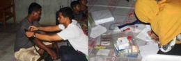 Pemeriksaan kepada pasien/masyarakat di Pangkalan Jihing. Foto dok : Yayasan Palung