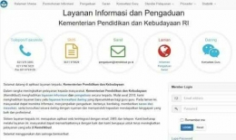 Laman layanan informasi dan pengaduan terpadu |Kemendikbud