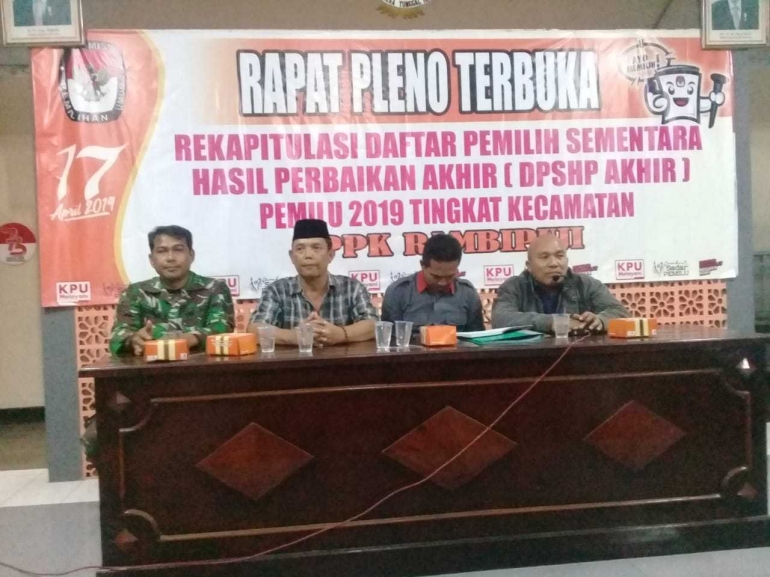 Sambutan Ketua Panwaslu Kec Rambipuji. Dokumentasi Agus Hakam.