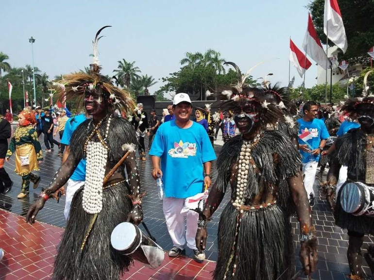 Pemuda dari Papua pun ikut ambil bagian di sini. Foto | Dokpri