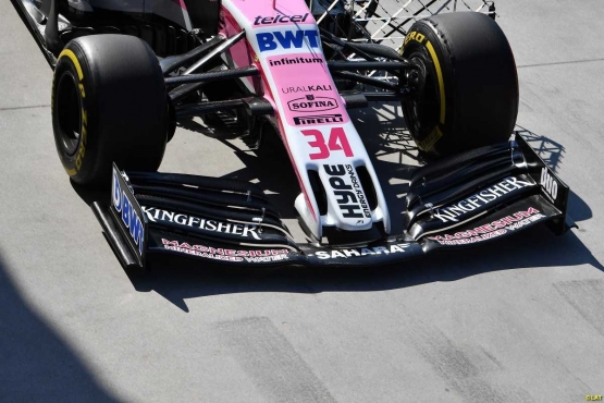 Prototipe sayap depan untuk musim 2019 oleh tim Force India. (Sumber : autosport.com)