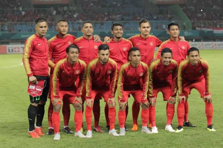 Tim Nasional Sepak Bola Indonesia di Asian Games 2018| Sumber: Kompas.com/Garry Andrew Lotulung