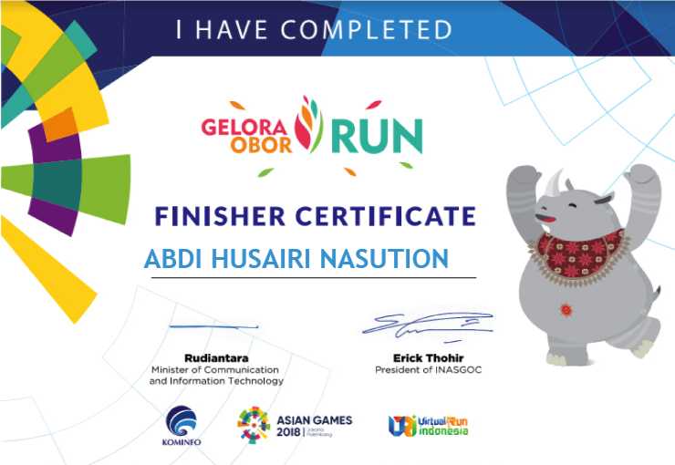 Sertifikat Gelora Obor Run