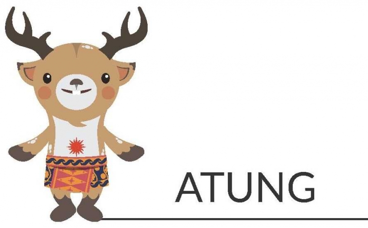 MENGGEMASKAN: Atung, salah satu maskot Asian Games 2018. | ptkimamakassar via srivijaya.id