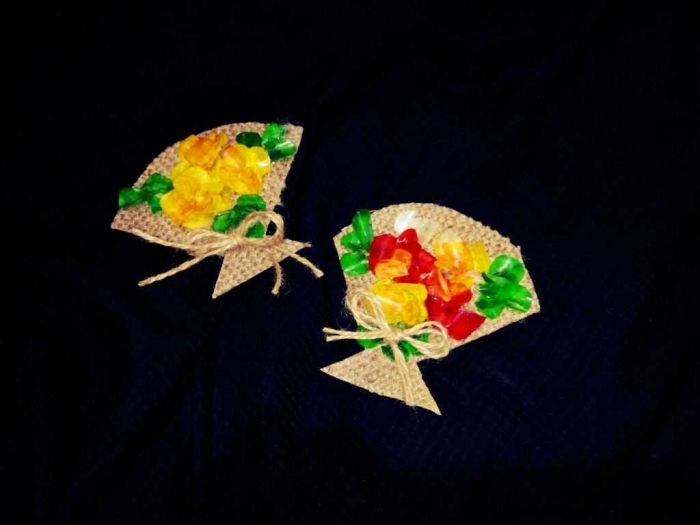Magnet Hiasan Kulkas recycle Craft , goni dan sisik ikan, di Gerai AA Teteh , jalan Dago | dokpri