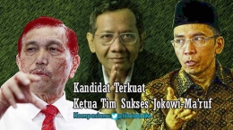 3 Kandidat Terkuat Ketua Tim Sukses Jokowi-Ma'ruf: Luhut Panjaitan, Mahfud MD, TGB Zainul Madji [diolah dari detik.com, kompas.com, dan Tribunnews.com]