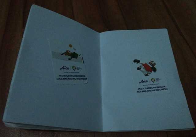 Buku berisi stiker Asian Games 2018