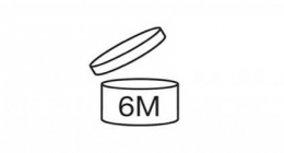Gambar 2. Logo PAO menginformasikan bahwa sebaiknya produk tak dipakai lagi setelah enam bulan dibuka ( Sumber gambar : https://www.miulan-store.com)