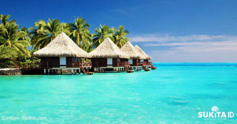 Pemandangan di sebuah resort di Maldives (sumber, sukita.info)