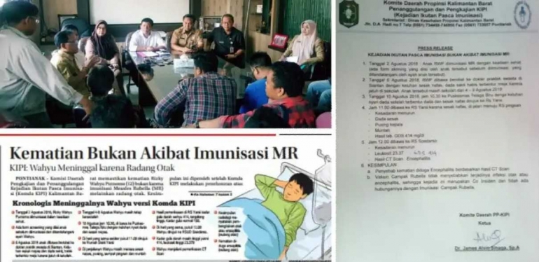 Klarifikasi instansi kesehatan bahwa seorang anak meninggal bukan akibat imunisasi. Pada dasarnya, imunisasi adalah tindakan yang aman. Ilustrasi diunduh dari www.sehatnegeriku.kemkes.go.id.