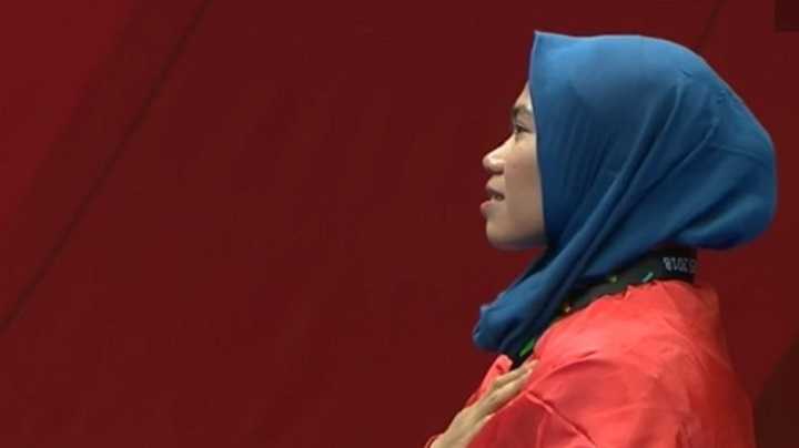 Defia Rosmaniar, Beri Emas Pertama Indonesia di Asian Games 2018 (dok.tribunnews)