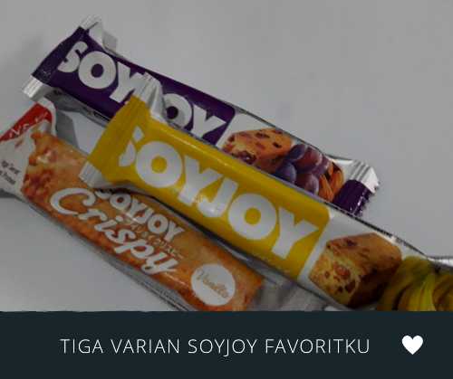 Tiga Varian SOYJOY favoritku. Salah satunya SOYJOY Crispy (dokpri)