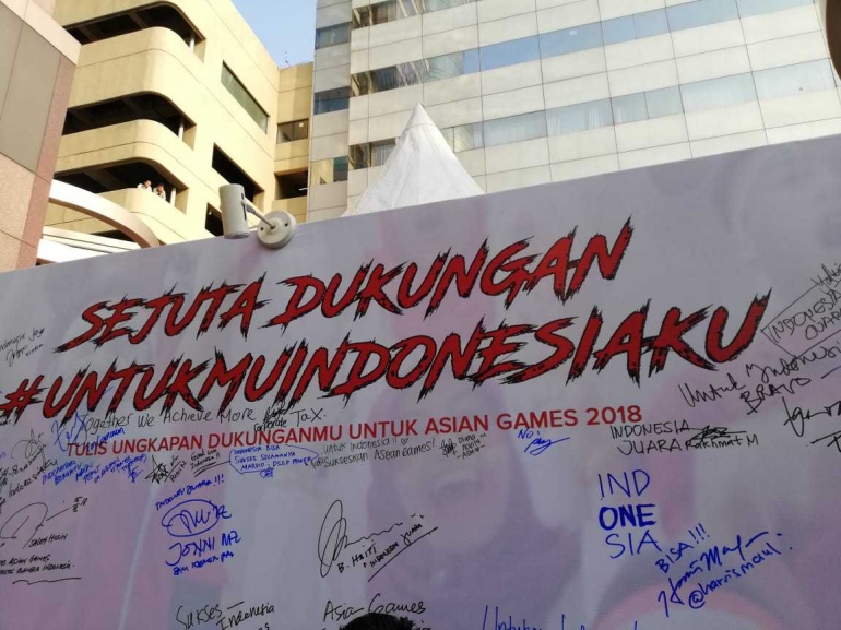 Wall of Fame Sejuta Dukungan #UntukmuIndonesiaku Photo : Harris Maulana