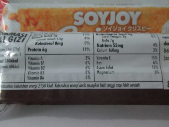 SOYJOY Crispy, sumber terbaik dari vitamin dan mineral seperti besi, magnesium dan kalium (dok pri).