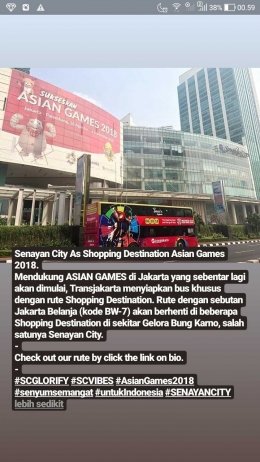 Bus Tingkat di depan Senayan City (dok.Asian Games 2018)