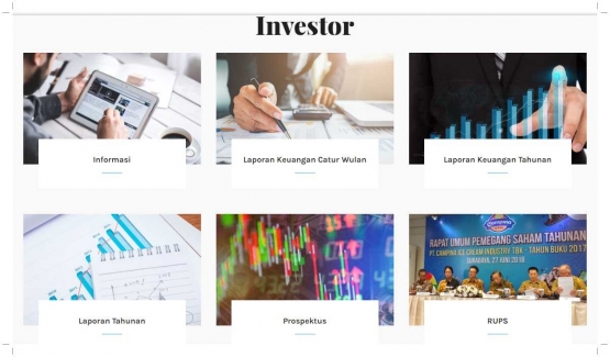 Halaman Khusus Investor di Website Campina