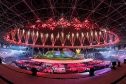 Upacara Pembukaan Asian Games Jakarta - Palembang 2018 Foto : fajar.co.id