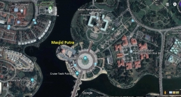 Lokasi Masjid Putra, Putrajaya, KL - Malaysia (googleearth)