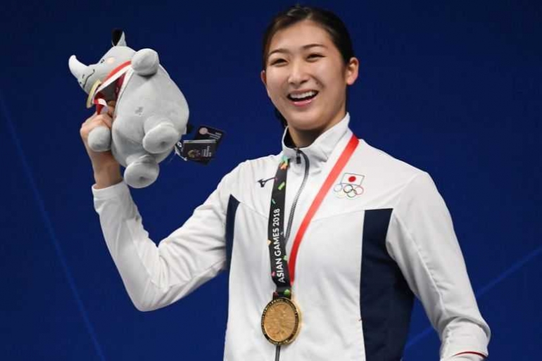 Senyum Rikako Ikee Berkembang. Ikee peraih medali emas terbanyak di Asian Games 2018|Foto: AFP|StraitsTimes.com
