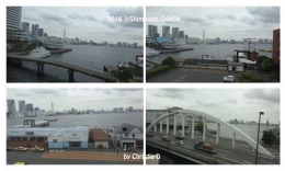 Dokumentasi pribadi Kereta mulai memasuki Rainbow Bridge, juga mulai kea rah Tokyo Bay, dengan air laut yang jernih .....