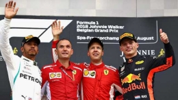 Podium GP Belgia (sumber: detik.com)