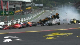 Drama Insiden selepas start GP Belgia (sumber: bolasport.com)