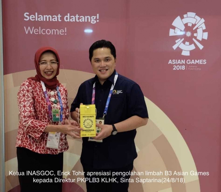 KLHK Dukung Asian Games 2018 Bersih Limbah B3 Medis dan Non Medis (dokpri/Humas KLHK)