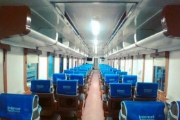 Interior gerbong KA Pangrango (dok. pribadi)