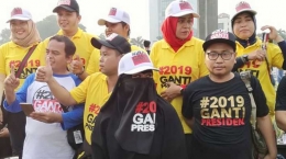 Aksi kampanye #2019GantiPresiden [sumber: Kompas.com]