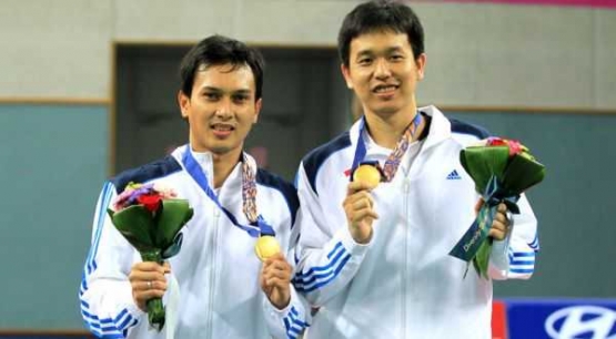 Mohammad Ahsan/Hendra Setiawan Meraih Emas Ganda Putra Asian Games 2014 di Korea Selatan (Sumber:pbdjarum.org)