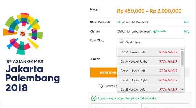 Tiket Closing Ceremony Asian Games 2018 habis 