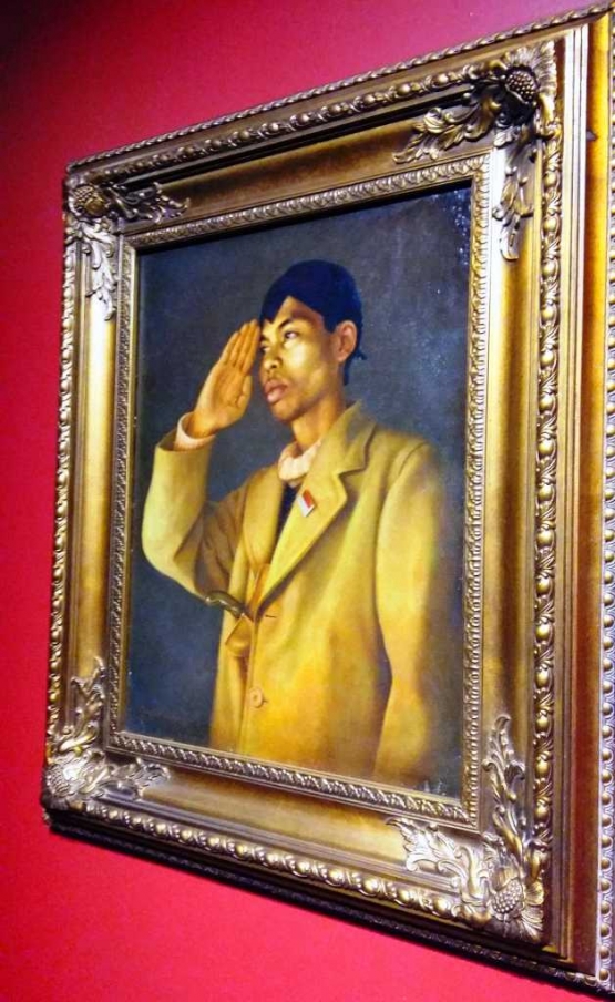 Potret Jenderal Sudirman karya Joes Soepadyo menggunakan cat minyak pada kanvas berukuran 77 x 58,5 cm (dok. pribadi)