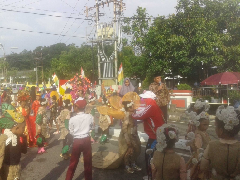 Tampilan kreasi pelajar SD di Bangka. (Ft.Edo/Humas)