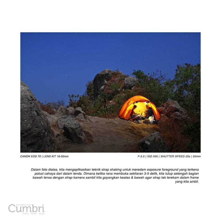 Mendirikan tenda di puncak Cumbri untuk berlindung dari dinginnya udara