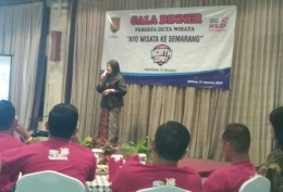 Kadisbupdar Kota Malang saat memberi sambutan