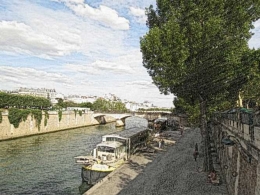 Sungai Seine di kota Paris. Dokumentasi pribadi