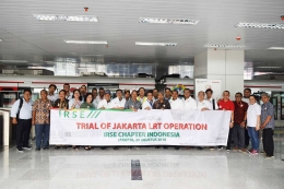 Rombongan MASKA & IRSE ikut dalam uji operasi LRT Jakarta. (Dok. Amad)