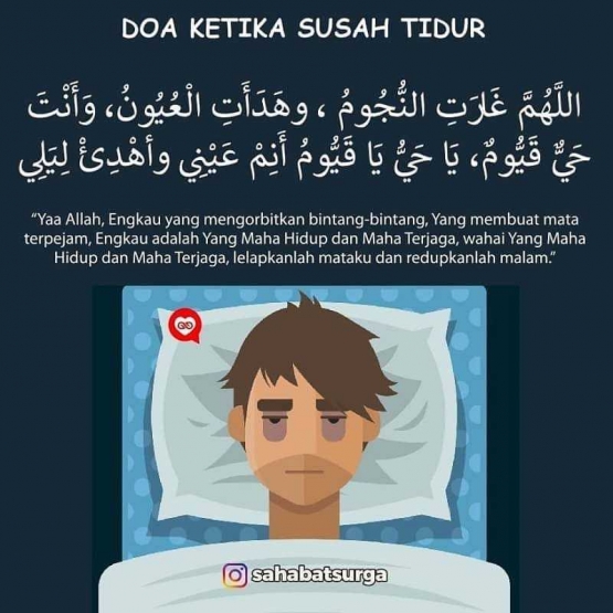 Doa untuk para insomnia seperti saya (instagram/sahabatsurga)