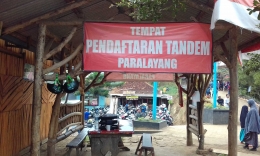 Tempat pendaftaran tandem paralayang di kawasan wisata Gunung Banyak, Kota Batu|Dok. Pribadi