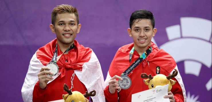 Ganda putra Indonesia, Fajar Alfian/Muhammad Rian Ardianto, banyak kemajuan di Asian Games 2018/Foto: Twitter InaBadminton