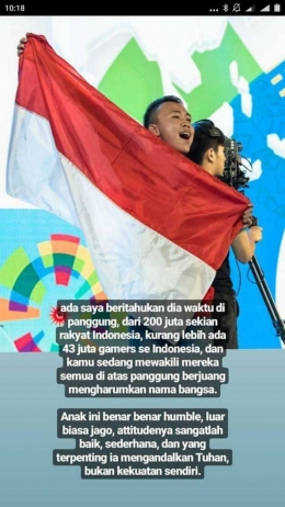 Selamat Ridel !! Indonesia bangga padamu * IG Story Richard (@nxlfrgdibtj)